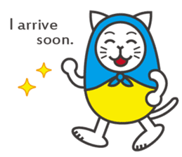 Cat in Matryoshka doll's dress E ver. sticker #7664279