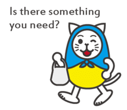 Cat in Matryoshka doll's dress E ver. sticker #7664280