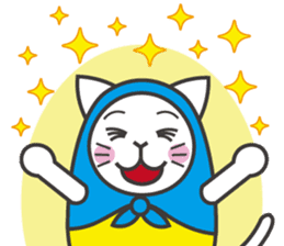 Cat in Matryoshka doll's dress E ver. sticker #7664289