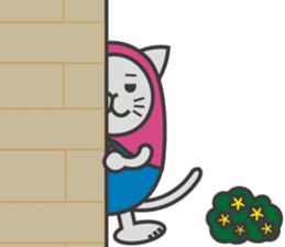 Cat in Matryoshka doll's dress E ver. sticker #7664293