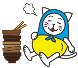 Cat in Matryoshka doll's dress E ver. sticker #7664295