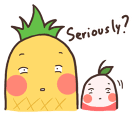 Mr.Pineapple & Ms.Lychee 3 sticker #7665028
