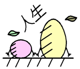 Buns and eggs sticker #7665595