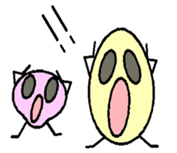 Buns and eggs sticker #7665598