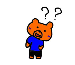 Daily life of bear named Blue,Thai Japan sticker #7666304