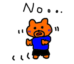 Daily life of bear named Blue,Thai Japan sticker #7666308