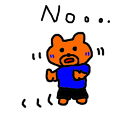 Daily life of bear named Blue,Thai Japan sticker #7666308