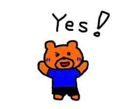 Daily life of bear named Blue,Thai Japan sticker #7666309