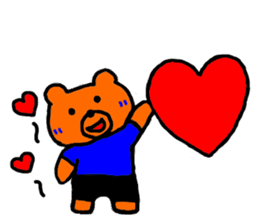 Daily life of bear named Blue,Thai Japan sticker #7666320