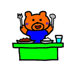 Daily life of bear named Blue,Thai Japan sticker #7666321