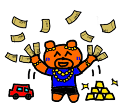 Daily life of bear named Blue,Thai Japan sticker #7666325