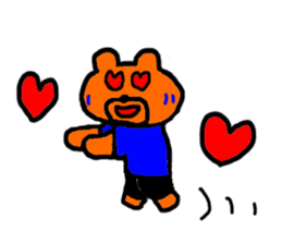 Daily life of bear named Blue,Thai Japan sticker #7666326