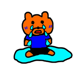 Daily life of bear named Blue,Thai Japan sticker #7666328