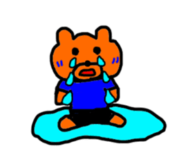 Daily life of bear named Blue,Thai Japan sticker #7666328