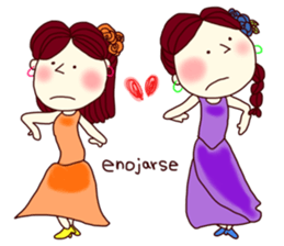 Cute flamenca sticker #7666933