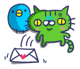 Ugly cat sticker. sticker #7667462