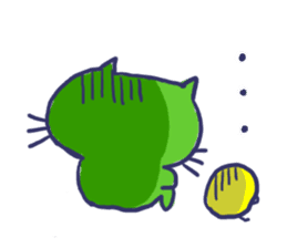 Ugly cat sticker. sticker #7667463