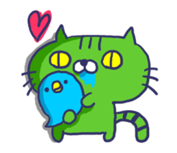 Ugly cat sticker. sticker #7667474