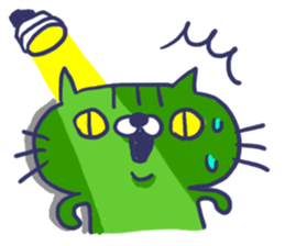 Ugly cat sticker. sticker #7667486