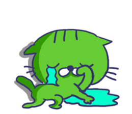 Ugly cat sticker. sticker #7667490