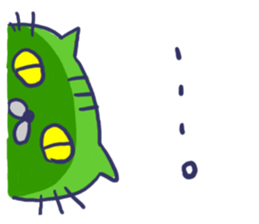 Ugly cat sticker. sticker #7667493