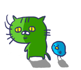 Ugly cat sticker. sticker #7667497