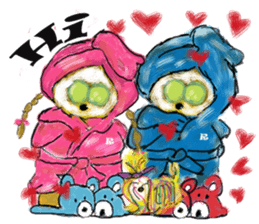 Rossy the lover bear & Yorkie Coco I ENG sticker #7667900