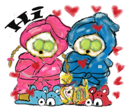 Rossy the lover bear & Yorkie Coco I ENG sticker #7667900