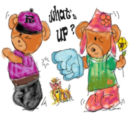 Rossy the lover bear & Yorkie Coco I ENG sticker #7667901