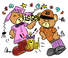 Rossy the lover bear & Yorkie Coco I ENG sticker #7667903