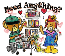 Rossy the lover bear & Yorkie Coco I ENG sticker #7667904