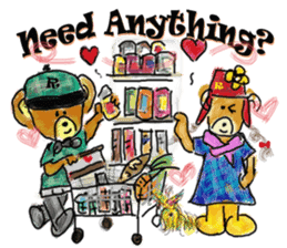 Rossy the lover bear & Yorkie Coco I ENG sticker #7667904