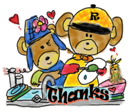 Rossy the lover bear & Yorkie Coco I ENG sticker #7667905