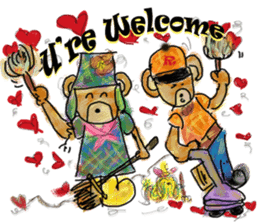 Rossy the lover bear & Yorkie Coco I ENG sticker #7667906