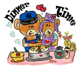 Rossy the lover bear & Yorkie Coco I ENG sticker #7667907