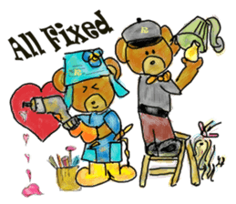 Rossy the lover bear & Yorkie Coco I ENG sticker #7667910