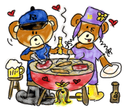 Rossy the lover bear & Yorkie Coco I ENG sticker #7667911