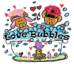 Rossy the lover bear & Yorkie Coco I ENG sticker #7667914