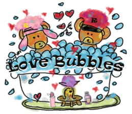 Rossy the lover bear & Yorkie Coco I ENG sticker #7667914