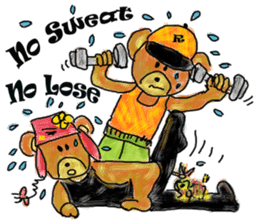 Rossy the lover bear & Yorkie Coco I ENG sticker #7667916