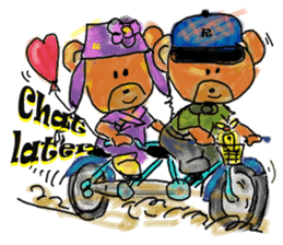 Rossy the lover bear & Yorkie Coco I ENG sticker #7667917