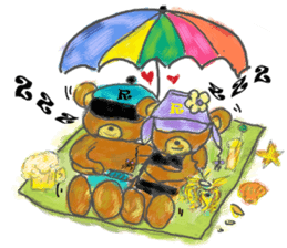 Rossy the lover bear & Yorkie Coco I ENG sticker #7667921