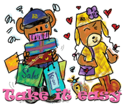 Rossy the lover bear & Yorkie Coco I ENG sticker #7667922