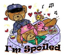 Rossy the lover bear & Yorkie Coco I ENG sticker #7667924