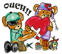 Rossy the lover bear & Yorkie Coco I ENG sticker #7667926