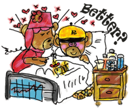 Rossy the lover bear & Yorkie Coco I ENG sticker #7667928