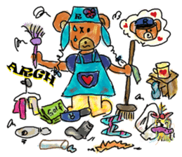 Rossy the lover bear & Yorkie Coco I ENG sticker #7667929