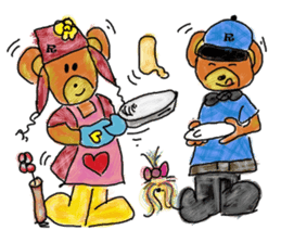 Rossy the lover bear & Yorkie Coco I ENG sticker #7667930