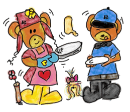Rossy the lover bear & Yorkie Coco I ENG sticker #7667930