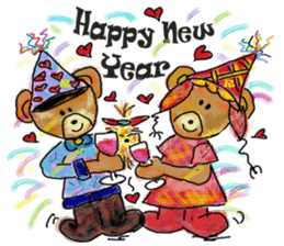 Rossy the lover bear & Yorkie Coco I ENG sticker #7667933